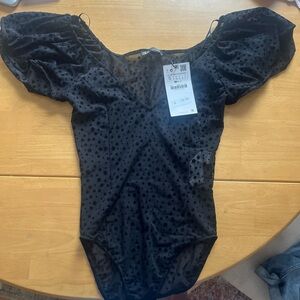 Zara black sheer body suit. Never worn, tags still on
